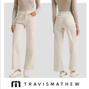 Travis Mathew Women's Wide Leg Cream Pants